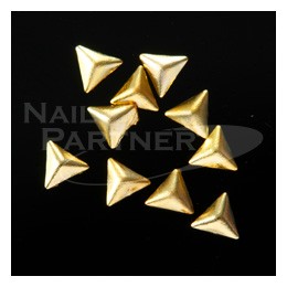 ◆Capri 3D立體三角形金色鉚釘3mm(100粒)