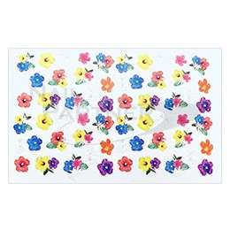 Amaily 彩繪貼紙 1-6 多彩花朵