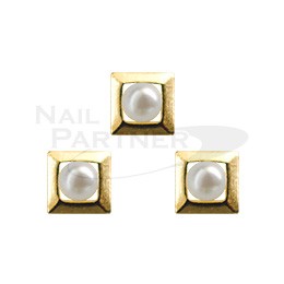 ◆Pretty Nail 3D框 金2mm(50個) 珍珠1mm(20個)