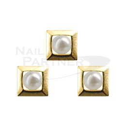 ◆Pretty Nail 3D框 金2.5mm(50個) 珍珠1.5mm(20個)