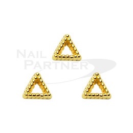 ◆PRETTY NAIL 三角形串珠S 3mm 金(15個)