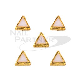 ◆TOP LINE 黃金鉚釘金字塔 白 3mm (10個)