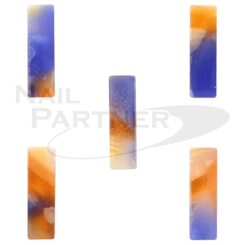 ◆CLOU 長方形 橘藍 8×2mm(20個)