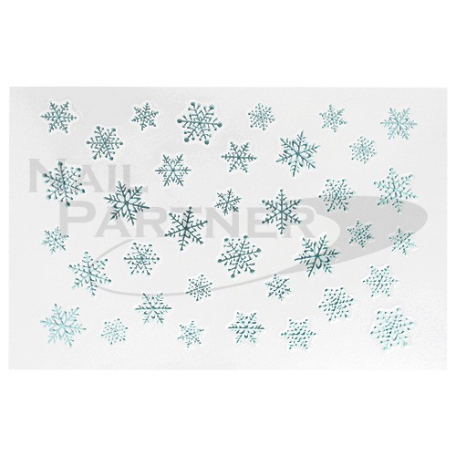 ◆Amaily 彩繪貼紙 9-7 雪的結晶(藍)