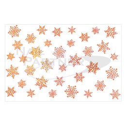 Amaily 彩繪貼紙 9-15 雪的結晶 (玫瑰金) 