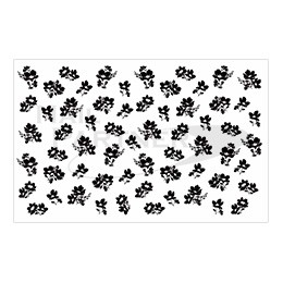 ◆Amaily 彩繪貼紙 3-32 小花圖騰 (黑)