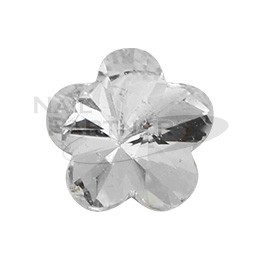 MATIERE 玻璃石 圓型小花 透明水晶6mm (5個)