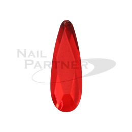 MATIERE 玻璃石 長水滴 紅6×2mm (8個)