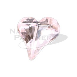 MATIERE 玻璃石 不對稱愛心 淺粉紅6×7mm (3個)