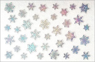Amaily 彩繪貼紙 8-9 雪的結晶 (極光銀)