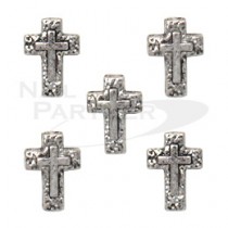◆CLOU 交叉十字架 復古銀 7×5mm(20個)