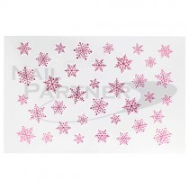 Amaily 彩繪貼紙 9-6 雪的結晶(粉紅)