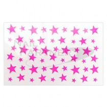 Amaily 彩繪貼紙 5-34 星星(螢光粉紅)